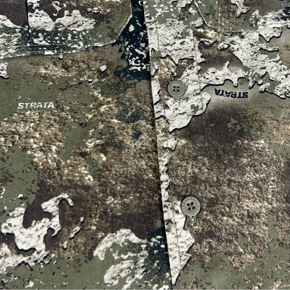 RedHead Silent-Hide Button-Down Long-Sleeve Shirt Camo Strata Mens Small Hunting - Picture 9 of 13